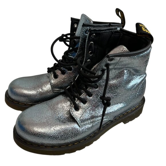 Dr Martens boots juniors crinkle metallic - Picture 3 of 9